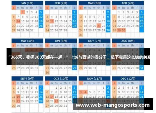 “365天，我俩300天都在一起！”上城与西湖的得分王，私下竟是这么铁的关系